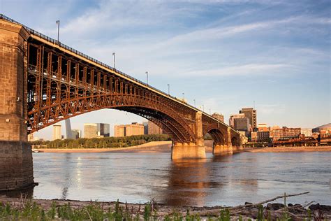 Eads Bridge Railroad Spanning Mississippi River at St Louis Photograph by Semmick Photo | Pixels