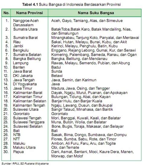 Suku Bangsa Indonesia Berdasarkan Provinsi ~ Arrayhan e-Learning