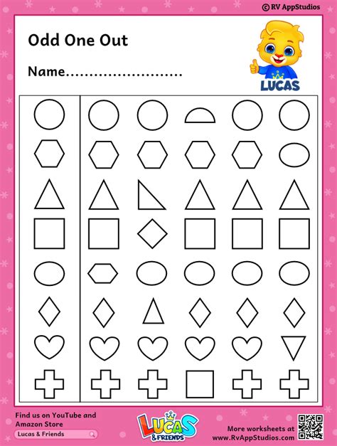 Free Printable Odd One Out Worksheets