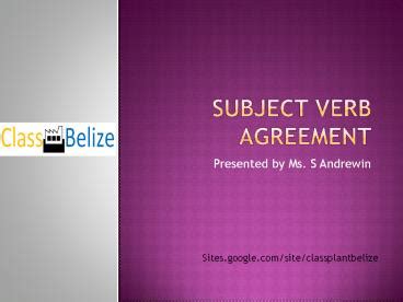 PPT – Subject-Verb Agreement PowerPoint presentation | free to download ...