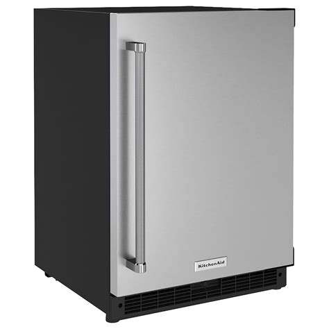 KitchenAid 24" Undercounter Refrigerator with Stainless Steel Door in Black and Stainless Steel ...