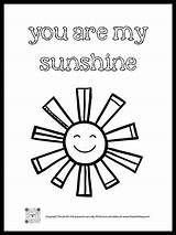 Free Printable SUN Coloring Page You Are My Sunshine  sketch template