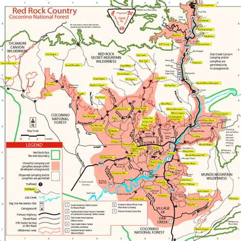 Red Rock County Trail Map - Sedona AZ • mappery