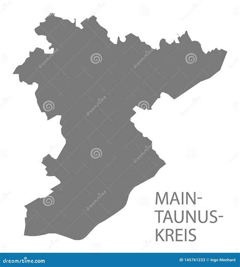 Main-Taunus-Kreis Grey County Map of Hessen Germany Stock Illustration - Illustration of design ...