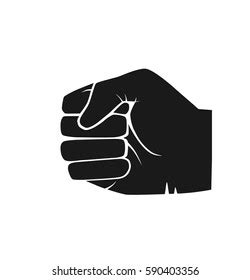 Fist Silhouette Vector Icon Fist Sign Stock Vector (Royalty Free ...