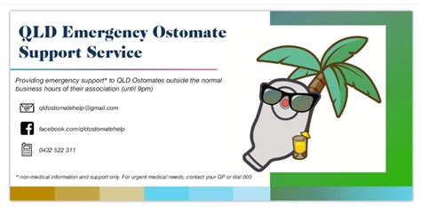 QLD Emergency Ostomate Support Service Flyer - QLD Stoma Association