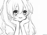 Anime girl coloring Pages  Maxivar sketch template