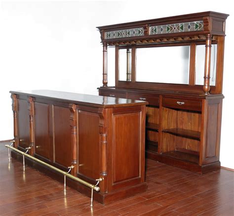 8.5' Premium Mahogany Stained Glass Pub Bar Furniture Quotes, Furniture Care, Large Furniture ...