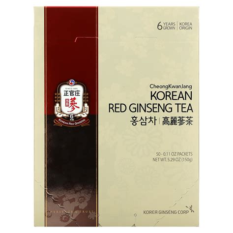 CheongKwanJang, Korean Red Ginseng Tea, 50 Packets, 0.11 oz (3 g) Each