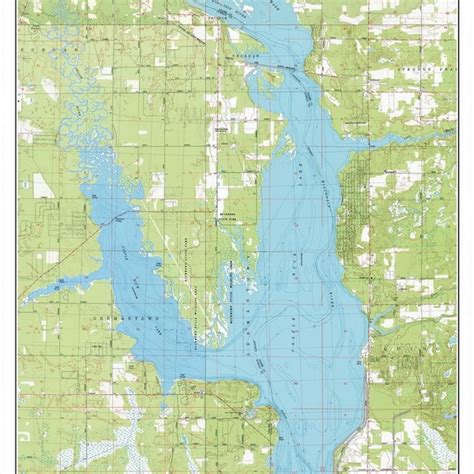 Castle Rock Lake Map Wisconsin - Etsy