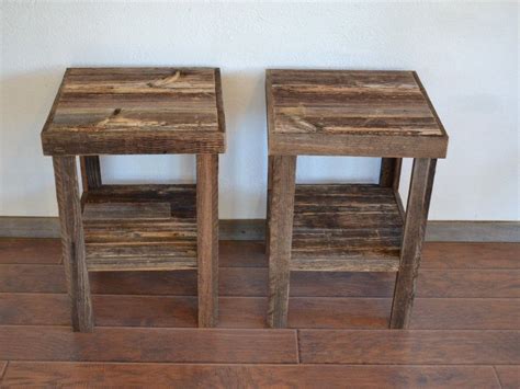 Eco friendly barnwood wood end table or night stand by barnwood4u | Diy nightstand, Wood end ...