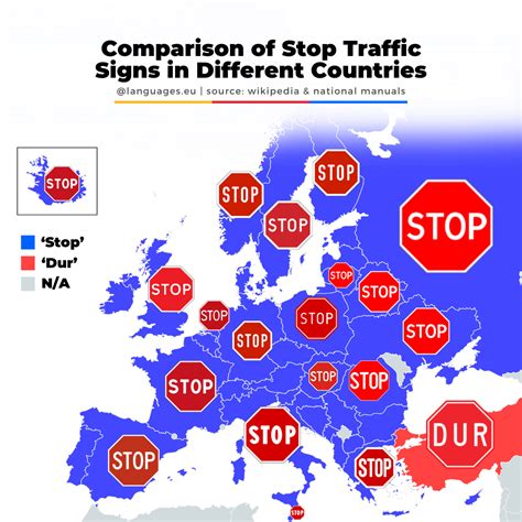 Comparing Stop Signs in Different Countries : r/MapPorn