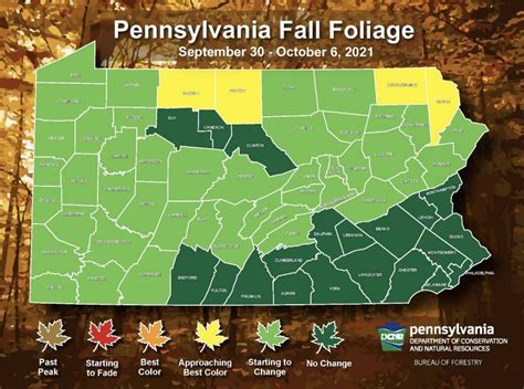 Prep Your Cameras, Pennsylvania’s Fall Foliage Map Is Here