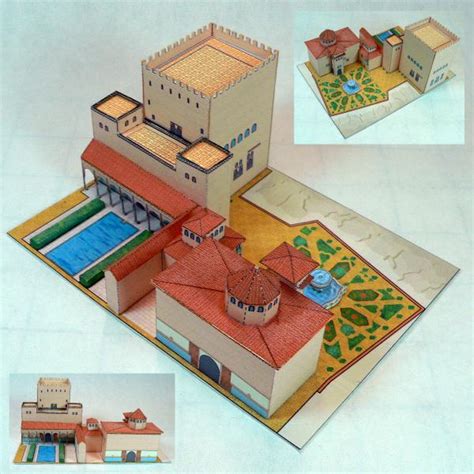 Architecture Papercraft: Alhambra Palace