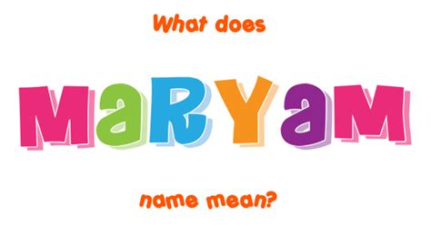 Maryam name - Meaning of Maryam