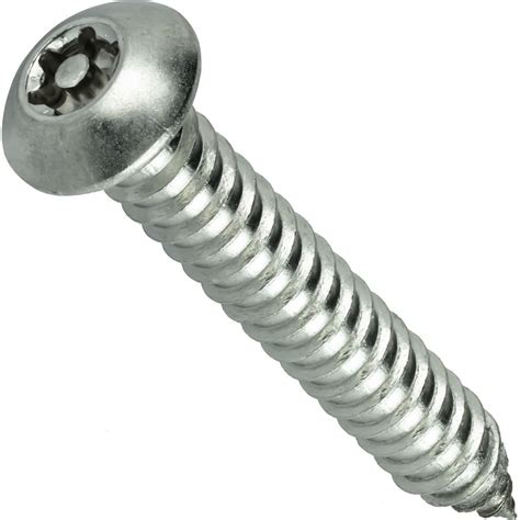 #14 Button Head Torx Drive Security Sheet Metal Screws (from 1/2" to 3") Stainless Steel 18-8 ...