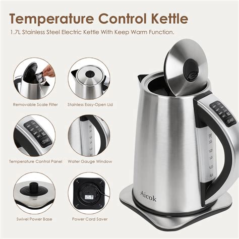 Electric Tea Kettle with Temperature Control | Pros Cons Shopping