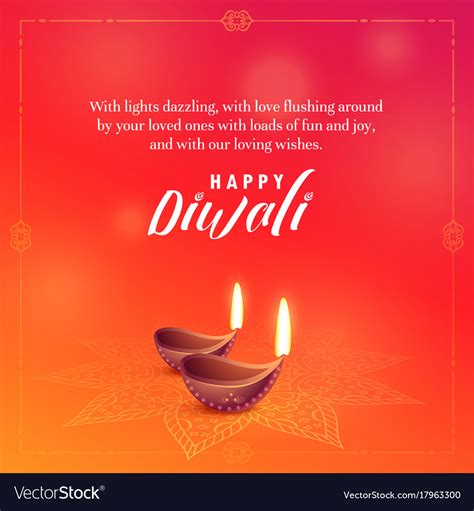 Beautiful diwali wishes background design Vector Image