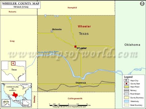 Wheeler County Map | Map of Wheeler County, Texas