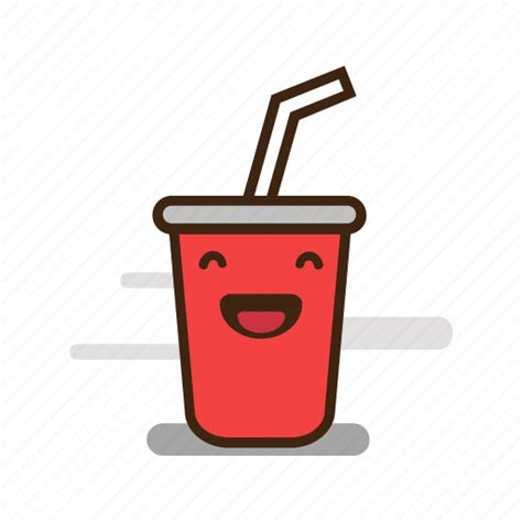 Cartoon, emoji, emoticon, expression, fast food, soda, soft drink icon - Download on Iconfinder