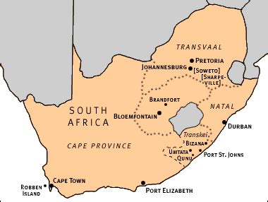 Map | The Long Walk Of Nelson Mandela | FRONTLINE | PBS