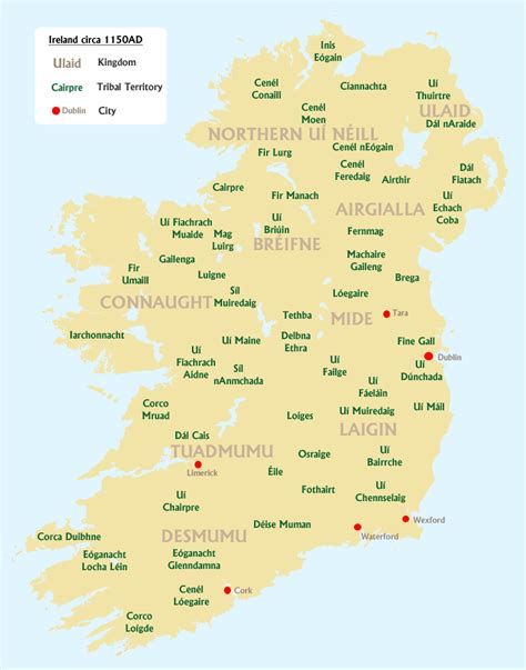 Map Of Irish Clans