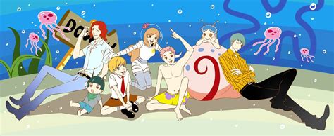 Spongebob and Crew | Spongebob anime, Anime version, Spongebob