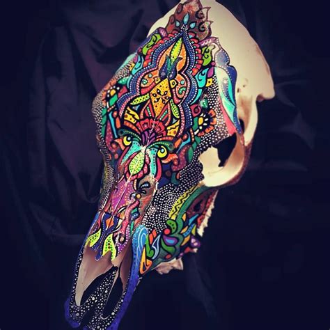 painted Cow skull by Sarah Rasul by ArtistSarahRasul on DeviantArt ...