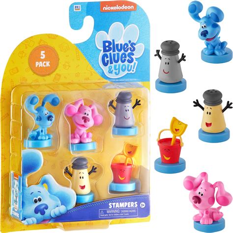 Buy Blue's Clues Stamps for Kids | 5 Stamp Blue’s Clues Toys in 1 Pack | Collect All 12 Blue ...