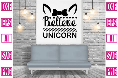 Believe Unicorn Graphic by svg store · Creative Fabrica