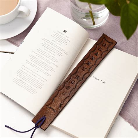 Scalloped Personalised Leather Bookmarks By Parkin & Lewis | notonthehighstreet.com