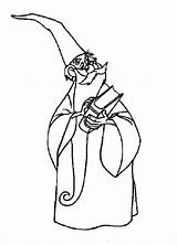 Merlin The Wizard Holding Book Of Magic Spell Coloring Pages  Bulk sketch template