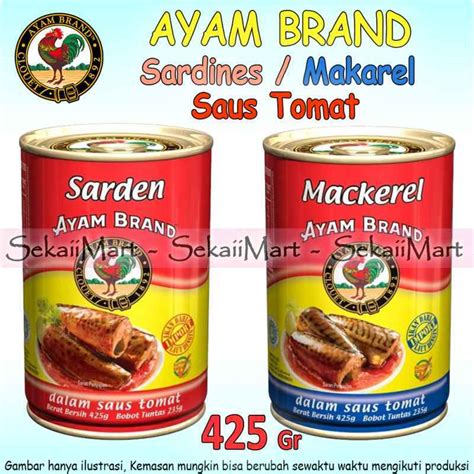 Promo AYAM BRAND Sardines / Mackerel Tomato Sauce 400g - Ikan Sarden ...