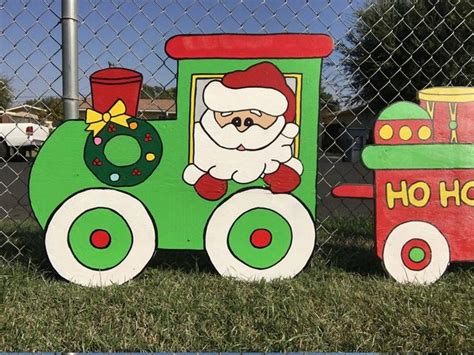 Christmas Train Yard Art | Etsy | Christmas yard art, Christmas yard decorations, Christmas train