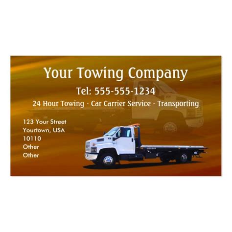 Towing CUSTOMIZABLE Business Card