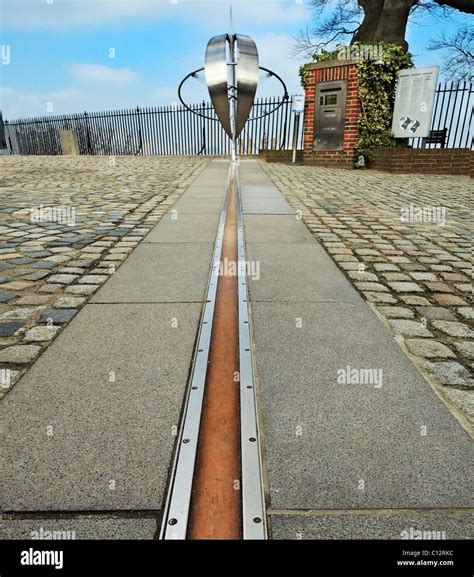 The Greenwich Meridian line Stock Photo - Alamy