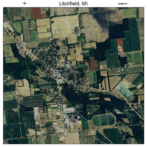 Aerial Photography Map of Litchfield, MI Michigan