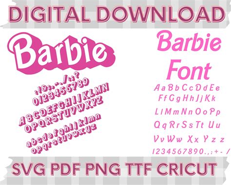 INSTANT DOWNLOAD Barb Baby Movie Girl Png Svg Pdf TTF Dxf - Etsy UK