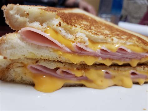 Grilled ham and cheese on white : r/eatsandwiches