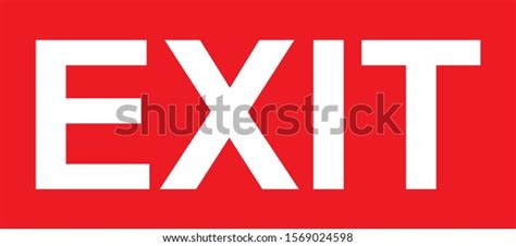 Exit Sign Red Stock Illustration 1569024598