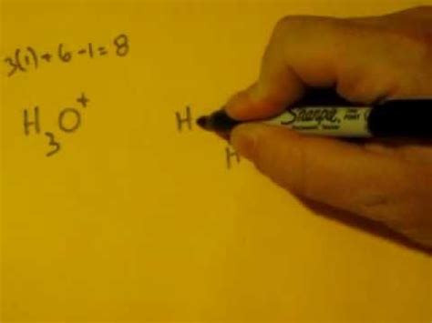 Lewis Dot Structure of H3O+, (Hydronium Ion) - YouTube