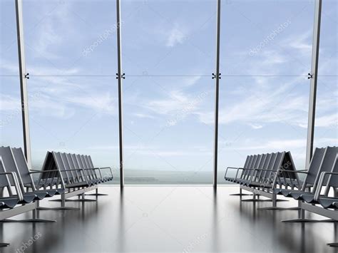 Departure lounge at the airport — Stock Photo © ekostsov #35618031