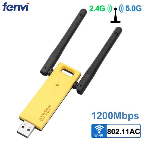 Dual Band 1200Mbps Wireless USB 3.0 Realtek RTL8812AU Wifi Adapter 2.4G/5Ghz Network Card Dongle ...