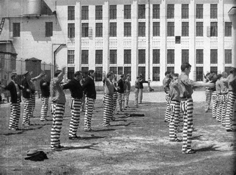 Florida Memory • Raiford prison inmates doing callisthenics