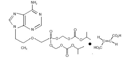 Structure of tenofovir disoproxil fumarate. | Download Scientific Diagram