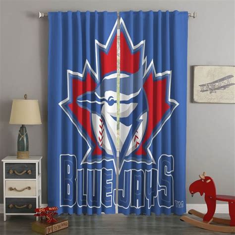 3D Printed Toronto Blue Jays Style Custom Living Room Curtains ...