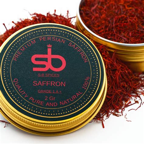 Saffron Threads 2-Gram Red Thread in a Tin Aromatic Saffron – S-B SPICES