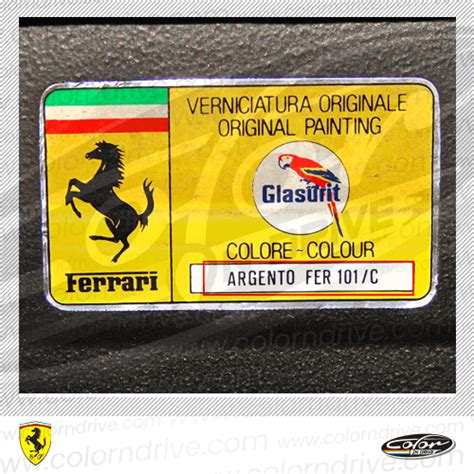 Ferrari Color Chart