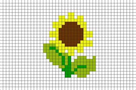 Sunflower Pixel Art | Pixel drawing, Pixel art, Pixel art design