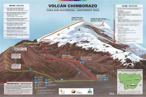 Tourist Map of Chimborazo volcano - PlanetAndes